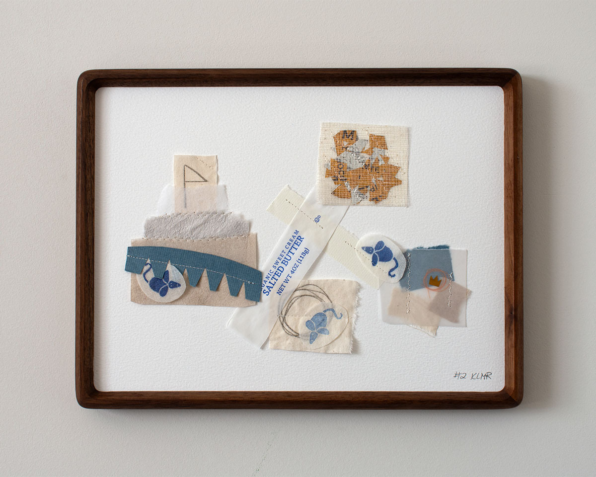 mixed media art with layers of earth