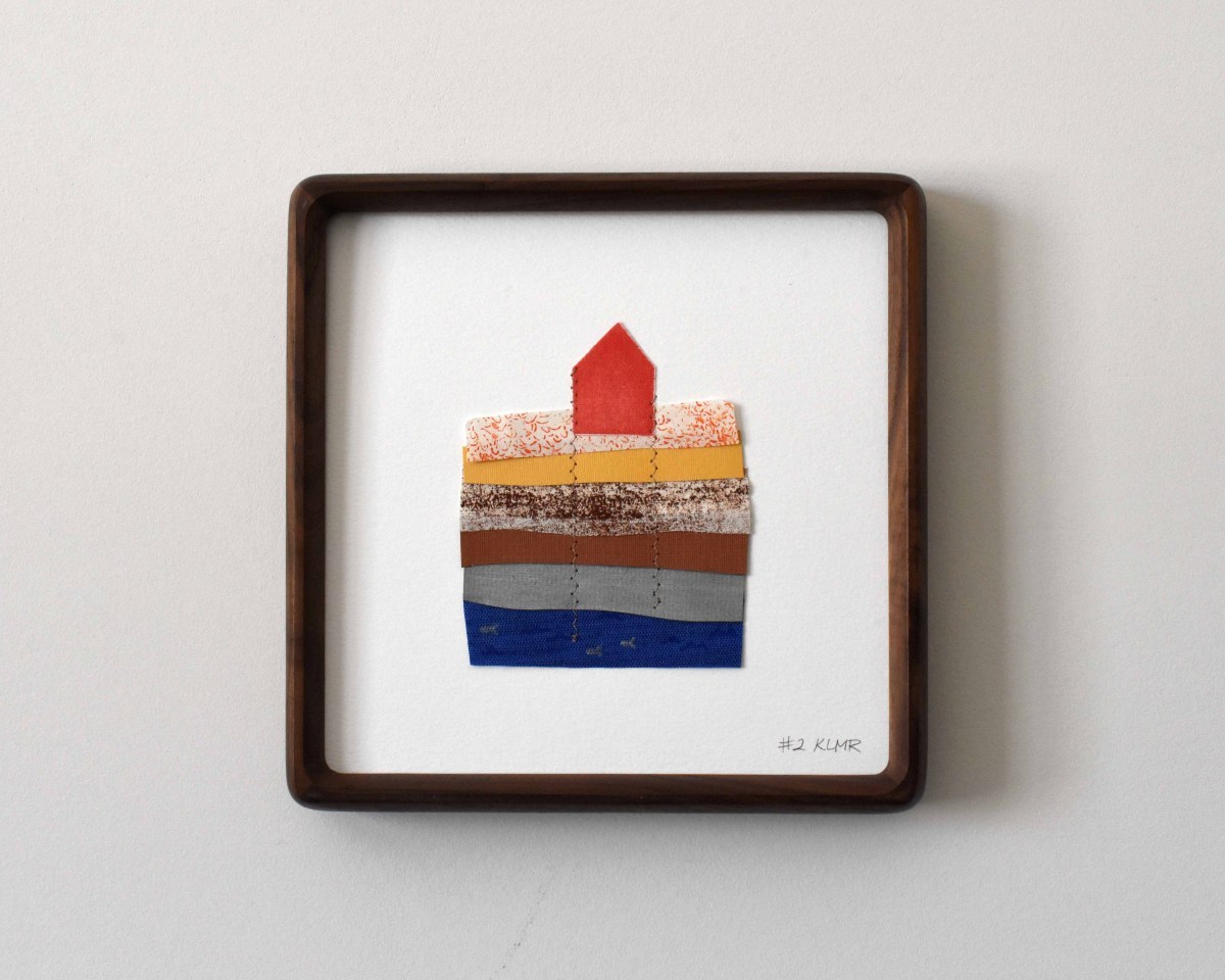 mixed media art with layers of earth